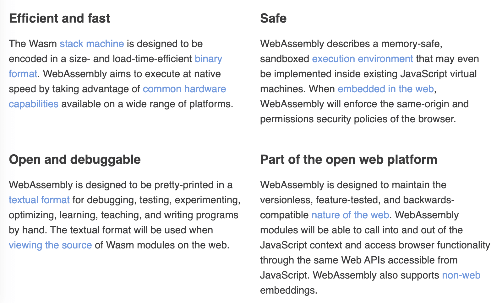 WebAssembly 官网部分截图